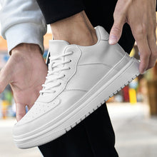 Load image into Gallery viewer, Korean-Style Low-Top Sneakers – Men's &amp; Women's Casual White Shoes | Thick Sole Lace-Up