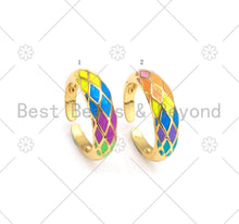 Load image into Gallery viewer, Colorful Rhombus Enamel Adjustable Ring, Sku#C127