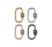 Load image into Gallery viewer, Gold CZ Oval Clasp, Sku#ML55