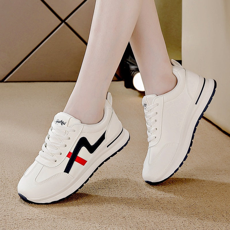 Unisex Chunky Sole Lightweight Casual Sneakers - Cross-Strap Athletic Fashion Shoes