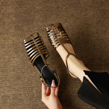 Load image into Gallery viewer, Women's Lambskin Cage Sandals