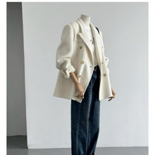 Load image into Gallery viewer, Womens Solid-Color Short Loose-Fit Double-Faced Cashmere Coat
