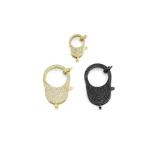 Load image into Gallery viewer, CZ Gold Oval Lobster Clasp, Sku#H341/H104