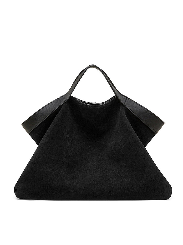 High-Capacity Genuine Leather Commuter Tote Bag