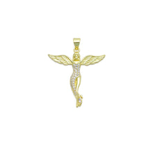 Load image into Gallery viewer, Gold CZ Angel Charm Pendant, Sku#LK1096