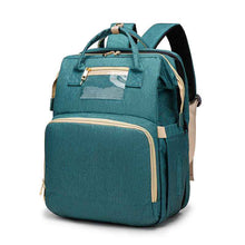 Load image into Gallery viewer, 3-in-1 Convertible Baby Diaper Backpack with Foldable Travel Crib &amp; USB Charging Port