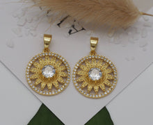 Load image into Gallery viewer, CZ Sunflower Charm, Sku#LK637