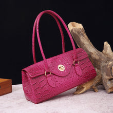 Load image into Gallery viewer, Women's Crocodile-Print Shoulder Tote Bag - Retro European Style PU Leather Handbag
