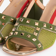 Load image into Gallery viewer, The Linea Green Leather Women Slingback Sandal