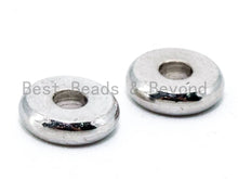 Load image into Gallery viewer, 20pcs Rondelle Donuts Space Bead, 6mm/8mm/10mm Brass based, 24K Gold Silver Gunmetal Plated, Smooth finish,High quality,  SKU#C53