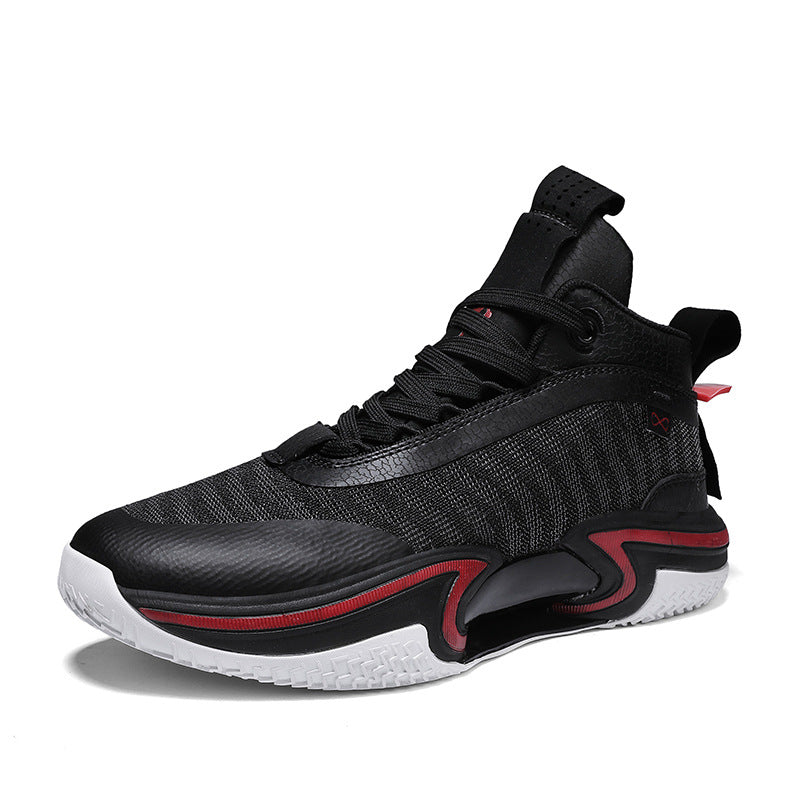 Men's High-Top Breathable Shock-Absorbing Athletic Sneakers - Lightweight Sports Shoes