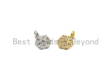Load image into Gallery viewer, CZ Micro Pave Snowflake Pendant/Charm, Cubic Zirconia Pendant, 10x13mm,sku#F649