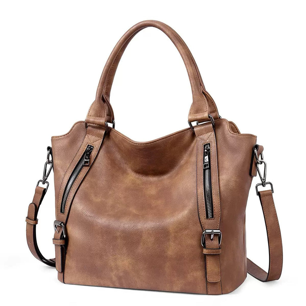 Spacious PU Leather Crossbody Handbag – Commuter & Travel Shoulder Bag for Women