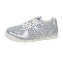 Load image into Gallery viewer, Women's Retro Flat Desert Boots – Casual Microfiber Low-Top Sneakers | Silver &amp; White