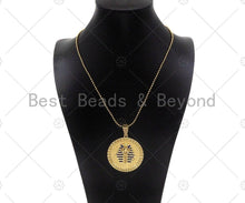 Load image into Gallery viewer, Dianty Gold/Silver Face On Round Coin Pendant/Charm,Medallion Cobalt Blue Enamel Charm, Necklace Bracelet Charm Pendant, 44x48mm, Sku#L550