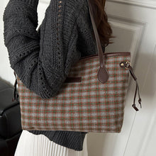 Load image into Gallery viewer, Large Capacity Wool Shoulder Commuter Bag | Women's Everyday Tote with Laptop Compartment