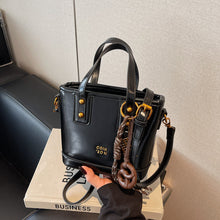 Load image into Gallery viewer, Women's Crossbody Bucket Bag - PU Leather Urban Minimalist Shoulder Bag with Adjustable Strap