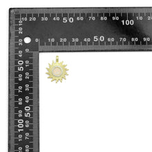 Load image into Gallery viewer, Clear CZ Rainbow Opal Sunburst Sunflower Charm Pendant, Sku#LX809