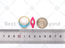 Load image into Gallery viewer, Colorful Enamel With Oval CZ Adjustable Ring,Sku#X250