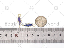 Load image into Gallery viewer, 18K Gold Filled Enamel Colorful Lightning Shape Pendant, F1415