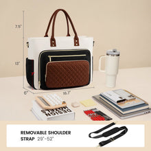 Load image into Gallery viewer, Women's Travel Work Bag with Large Cup Holder - Expandable Lightweight Tote