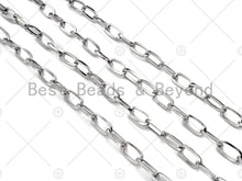 Load image into Gallery viewer, Non-tarnish Stainless Steel Oval Link Chain, Antique Silver Color Unfinished Jewelry Chains, Wholesale Chain, 6x12mm,sku#A104