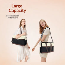 Load image into Gallery viewer, Women's Oxford Fabric Insulated Lunch Tote Bag – Large Capacity Crossbody