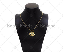 Load image into Gallery viewer, 18K Gold Filled Tiger Head, Panther Head Pendant
