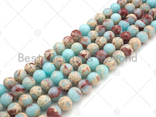 Load image into Gallery viewer, Aqua Terra Jasper Beads, Blue African Opal Smooth Round Beads, 6mm/8mm/10mm Serpentine Beads, 15.5'' Full Strand, SKU#U1157