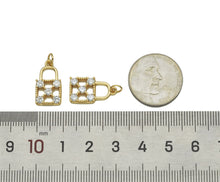 Load image into Gallery viewer, CZ Hollw Out Lock Charm, Sku#JL71