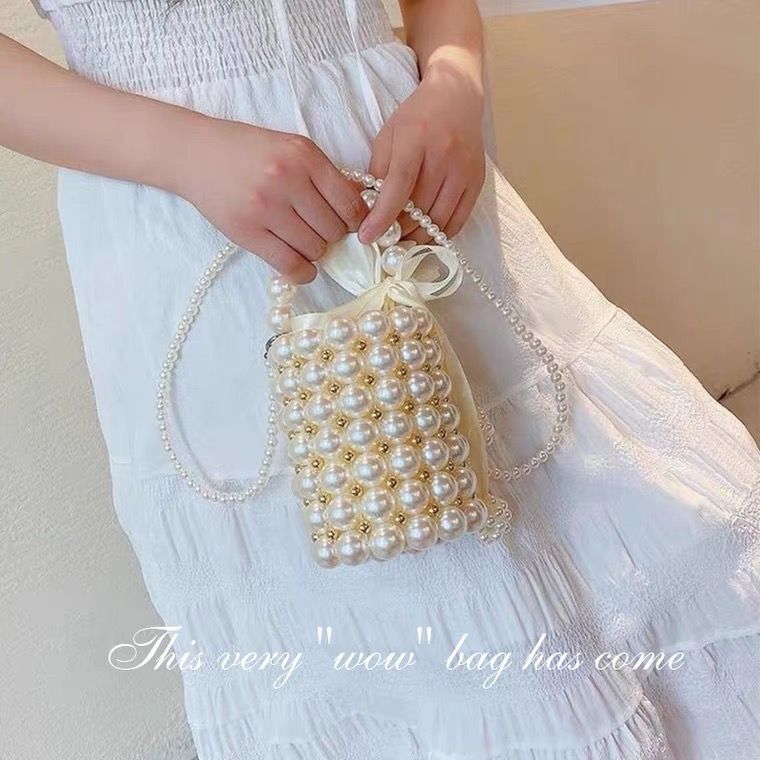 Handwoven Pearl Crossbody Bag