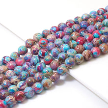 Load image into Gallery viewer, Galaxy Imperial Jasper Round Smooth Beads, 6mm/8mm/10mm, Sku#U1573