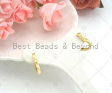 Load image into Gallery viewer, Gold Heart Shape Huggie Earring, Sku#LD59