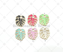 Load image into Gallery viewer, Colorful Enamel Banana Leaf Shape Pendant, LD167
