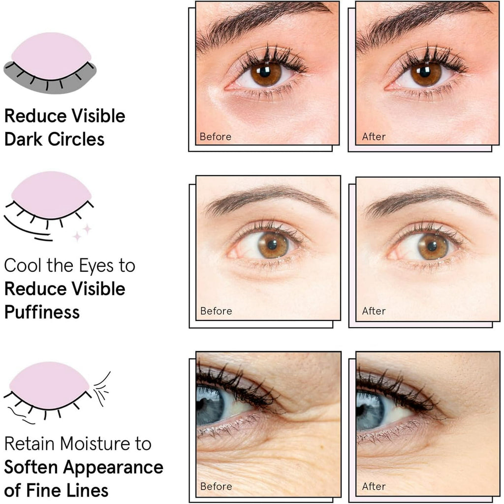 Grace & Stella Energizing Under Eye Mask - Gold 6 Pairs - Gel Eye Patches for Dark Circles, Puffy Eyes, Wrinkles, Undereye Bags
