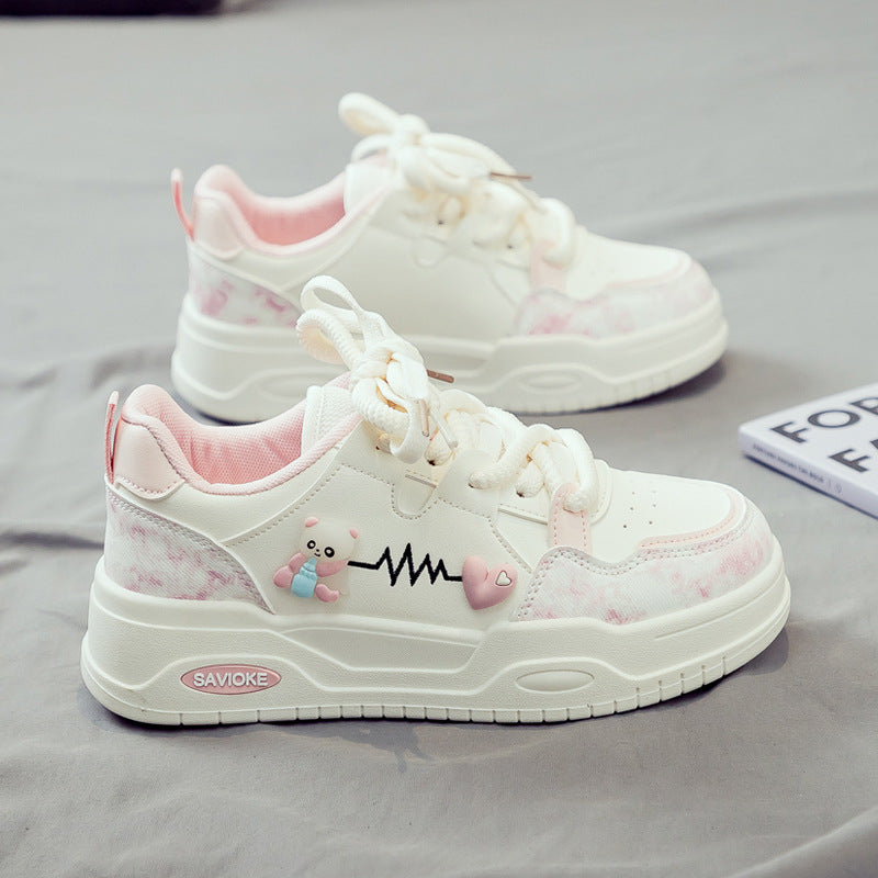 Women's Sporty Dad Sneakers - Thick Sole Athletic Casual Shoes