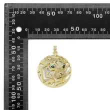 Load image into Gallery viewer, Clear CZ Gold Tiger Lion Head Pendant, Sku#LX318