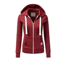 Load image into Gallery viewer, Womens Casual Sporty Cardigan With Zipper Hooded Sweatshirt