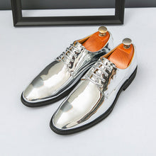 Load image into Gallery viewer, Men's British Style Pointed-Toe Glossy Dress Shoes - Premium PU Leather Formal Footwear
