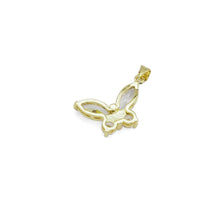Load image into Gallery viewer, Clear CZ Gold Butterfly Charm, Sku#LK890