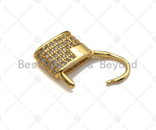 Load image into Gallery viewer, Dainty Gold Padlock Clasp Charms, Dainty Lock Charms, Padlock Clasp, Gold Charm, Gold Pendant, Padlock Necklace Charms, 11x16mm, Sku#LK121