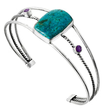 Load image into Gallery viewer, Premium Shattuckite &amp; Amethyst Cuff Bangle Bracelet B-1011 46-EB10509