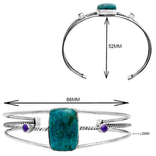 Load image into Gallery viewer, Premium Shattuckite &amp; Amethyst Cuff Bangle Bracelet B-1011 46-EB10509
