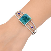 Load image into Gallery viewer, Premium Shattuckite &amp; Amethyst Cuff Bangle Bracelet B-1011 46-EB10509