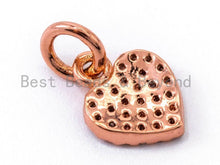 Load image into Gallery viewer, Clear CZ Micro Pave 7x9mm Heart Charm, Sku#Y29