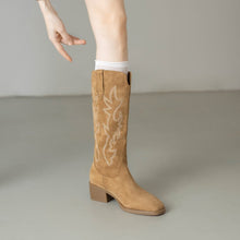 Load image into Gallery viewer, Retro Embroidered Western Cowboy Boots