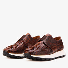Load image into Gallery viewer, The Obsidian Tan  Python Leather Men Sneaker