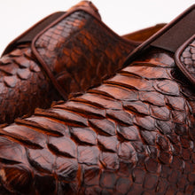 Load image into Gallery viewer, The Obsidian Tan  Python Leather Men Sneaker