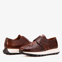 Load image into Gallery viewer, The Obsidian Tan  Python Leather Men Sneaker