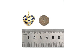Load image into Gallery viewer, Gold Enamel Evil Eye On Heart Charm, Sku#L497